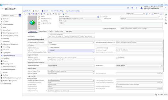 Die Funktion "Dynamische Entscheidungen" in VlexPlus ermöglicht es Anwendern, durch flexible Formeln und Automatisierung bei jeder Vertriebsauftragsposition dynamisch zu entscheiden, ob diese auftragsbezogen gefertigt werden soll.